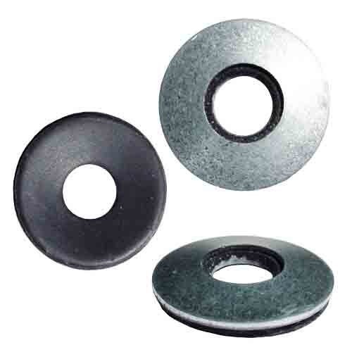 BW10 #10 Neoprene Bonded Washer, Backing: Steel/Zinc