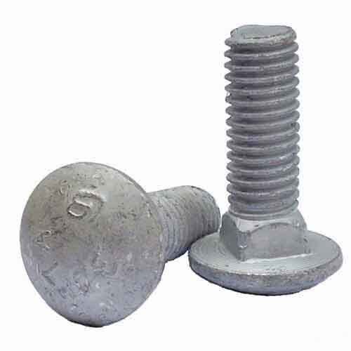 CB34212G 3/4"-10 X 2-1/2" Carriage Bolt, A307 Grade A, HDG