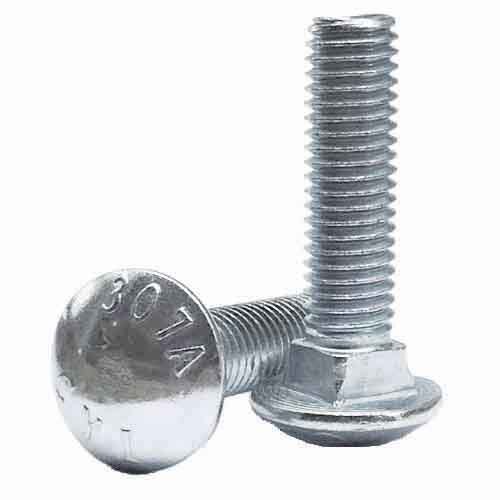 CB385 3/8"-16 X 5" Carriage Bolt, A307 Grade A, Zinc