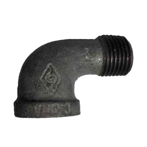 90STEL12B 1/2"  90 Deg. Street Elbow, Malleable 150#, Black