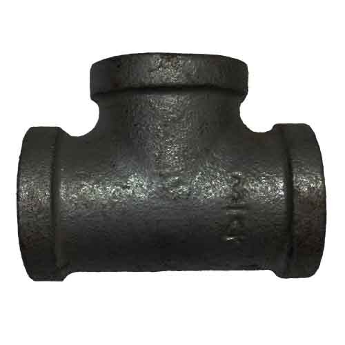 TEE12B 1/2"  Tee, Malleable 150#, Black