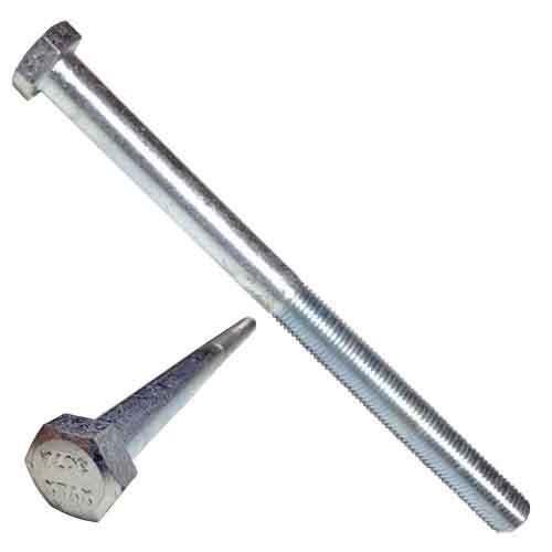 2C3413 3/4"-10 X 13" Hex Bolt, w/ 6" of thread, A307 Grade A, Coarse, Zinc