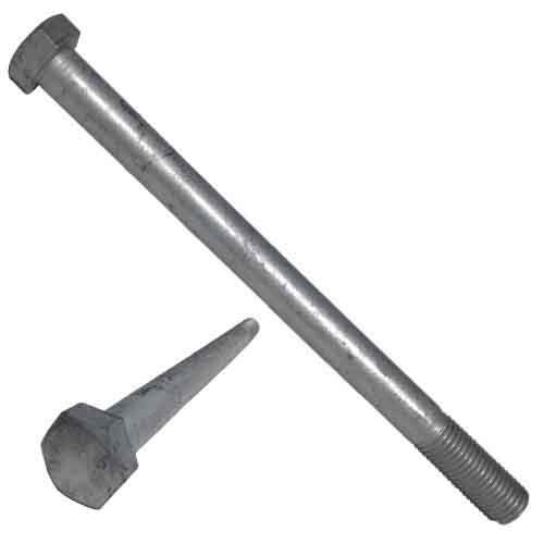 2C2149G 2-1/4"-4.5x9 Hex Bolt, A307 Grade A, Coarse, HDG