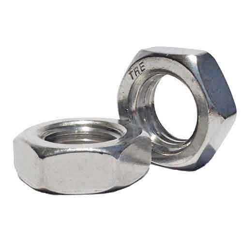 HJNF14S 1/4"-28 Hex Jam Nut, Fine, 18-8 Stainless