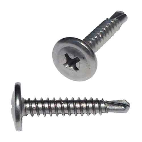 TEKKL81S #8 X 1" K-Lath (Mod. Truss Head), Phillips, Self-Drilling Screw, 410 Stainless