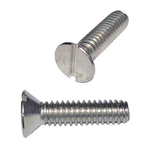 FMS214S #2-56 X 1/4" Flat Head, Slotted, Machine Screw, Coarse, 18-8 Stainless