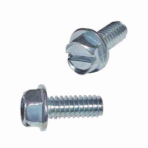 HWHSMS834 #8-32 x 3/4" Hex Washer Head, Slotted, Machine Screw, Coarse, Zinc