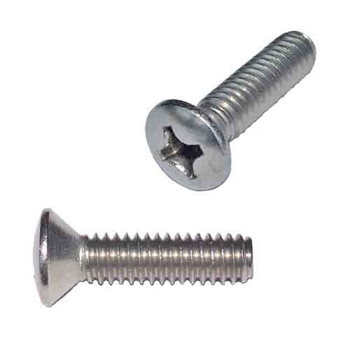 OPMS14114S 1/4"-20 X 1-1/4" Oval Head, Phillips, Machine Screw, Coarse, 18-8 Stainless