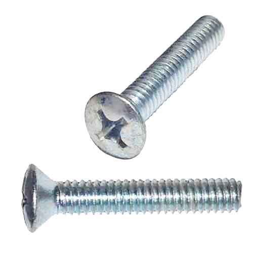 MOPMS6135 M6-1.0 X 35 mm Oval Head, Phillips, Machine Screw, Coarse, DIN 966, Zinc