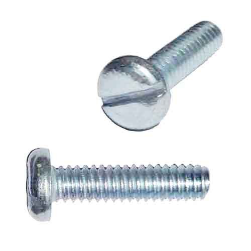 PMS01238 #12-24 X 3/8" Pan Head, Slotted, Machine Screw, Coarse, Zinc