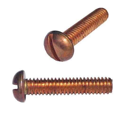 RMS0101SB #10-24 X 1" Round Head, Slotted, Machine Screw, Coarse, Silicon Bronze