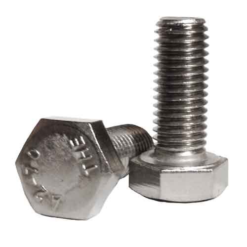 MHC101525SFT M10-1.5 X 25 mm Hex Cap Screw, Coarse, DIN 933 (FT), 18-8 (A2) Stainless