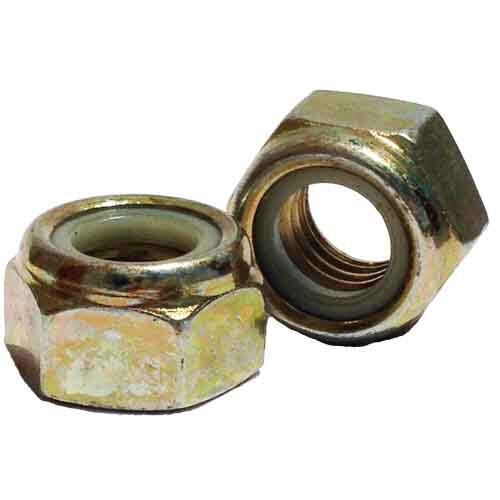 10MLN2025DIN985 M20-2.5  Nylon Insert Locknut, Coarse, Class 10, DIN 982, Zinc Yellow