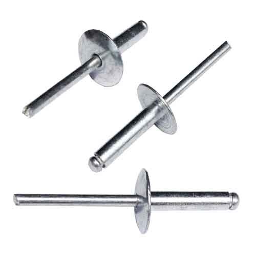 ABL66 3/16" X 3/8" Blind Rivet, Large Flange, Aluminum Rivet/Steel Mandrel