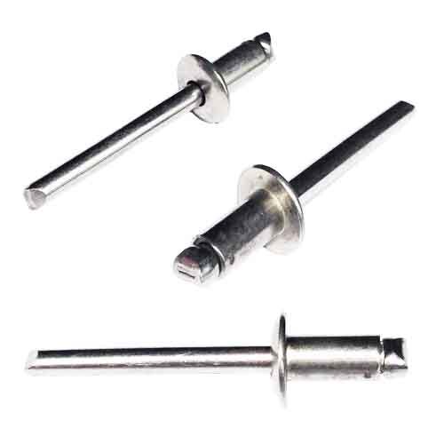 AB62 3/16" X 1/8" Blind Rivet, Dome Head, Aluminum Rivet/Steel Mandrel