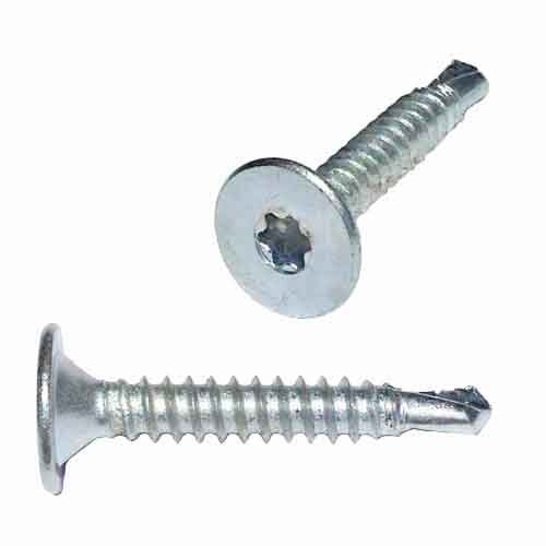 FTWF1034 #10 X 3/4" Wafer Head, Star (Torx) Drive, Self-Drilling Screw, Zinc