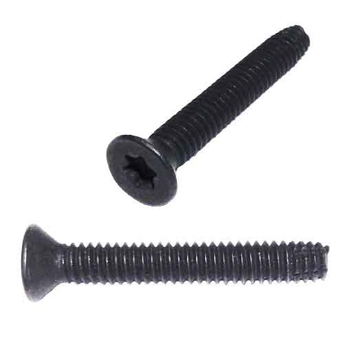 TTC14214 1/4"-20 X 2-1/4" Floorboard Thread Cutting Screw, 6-Lobe (Torx), Type-F, Black Phosphate