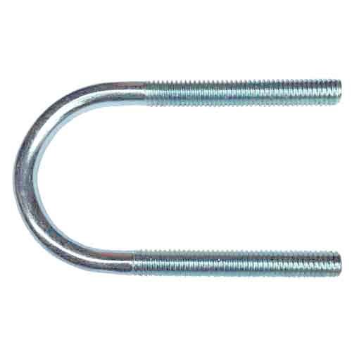 137UB382 3/8"-16 X 2" Pipe Size, U-Bolt, Fig.137 (Long Tangent), Carbon Steel, Zinc