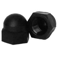 1/4"-20 Acorn Nut, Coarse, Nylon, Black