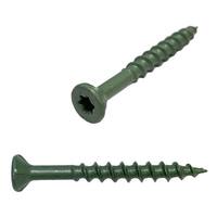 PST3-GREEN #9 X 3"  Deck Screw, Flat Head, Star Drive, Green Coated