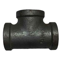 1/2"  Tee, Malleable 150#, Black