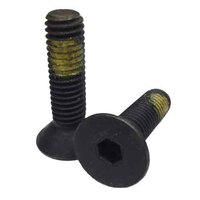 3/8"-16 X 1-1/2" Flat Socket Cap Screw, w/Nylon Patch, Coarse, Alloy, Black Oxide