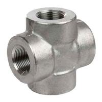 CRS14FT3S304 1/4" Cross, Forged, Threaded, Class 3000, T304/304L Stainless