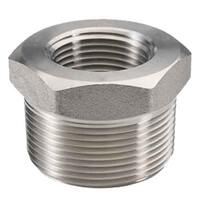 HXBU11434FT3S316 1-1/4" X 3/4" Hex Bushing, Forged, Threaded, Class 3000, T316/316L Stainless