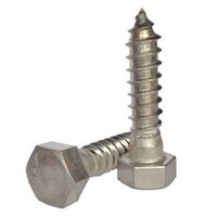 LS12212S 1/2"-6 X 2-1/2" Hex Lag Screw, 18-8 Stainless