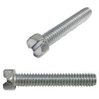 #10-24 x 3/4" Indented Hex Head, Slotted, Machine Screw, Coarse, Zinc
