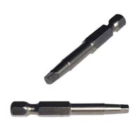 #1 SQUARE DR. INSERT BIT 2" LONG 1/4" HEX FOR #5,6 & 7 SCREW SIZES