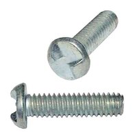 #10-24 X 1" Round Head, One-Way Slotted, Machine Screw, Zinc