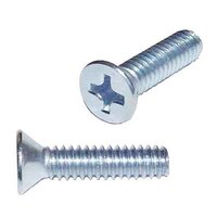 FPMS141 1/4"-20 X 1" Flat Head, Phillips. Machine Screw, Coarse, Zinc