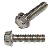 #8-32 X 1/2" Hex Washer Head, Machine Screw, Coarse, 18-8 Stainless