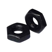 #6-32 Hex Machine Screw Nut, Low Carbon, Coarse, Black Oxide