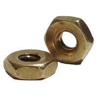 MSNF4B #4-48 Hex Machine Screw Nut, Fine, Brass