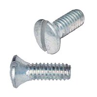 MOMS478 M4-0.7 X 8 mm Oval Head, Slotted, Machine Screw, Coarse, Zinc