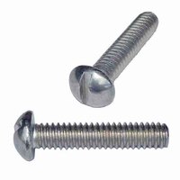 RMS14412S 1/4"-20 X 4-1/2" Round Head, Slotted, Machine Screw, Coarse, 18-8 Stainless