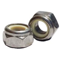 MLN1015S M10-1.5 Metric Nylon Insert Locknut, Coarse, 18-8 (A2) Stainless