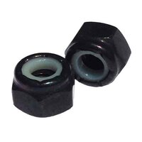 MLN58DIN982BZ M5-.8 Nylon Insert Locknut, Coarse, Class 8, DIN 982, Black Zinc