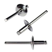 1/8" X 1/8" Blind Rivet, Large Flange, All Steel Rivet/Mandrel