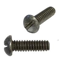 #6-40 X 5/8" Round Head, Slotted, Machine Screw, Fine, Plain