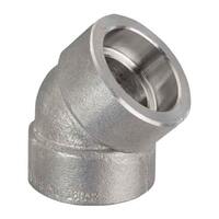 45EL18FSW3S316 1/8" 45 Deg. Elbow, Forged, Socket Weld, Class 3000, T316/316L Stainless