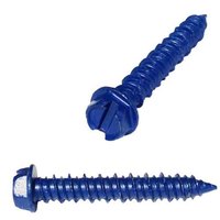 HTCON145TT 1/4" x 5" Hex Washer Head, Concrete Screw Anchor, Titen Turbo, Blue