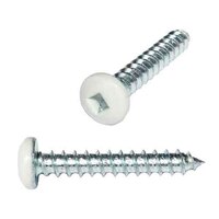 PSQTS8114PW #8 X 1-1/4" Pan Head, Square Drive, Tapping Screw, Type A, Polar White