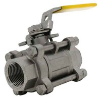 BV34TC03TH 3/4" Ball Valve, Threaded, 3 Piece, Full Port, 1000#, WOG, RTFE Seats, 316 Stainless