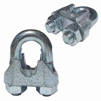 WRC916M 9/16" Wire Rope Clip, Malleable, Zinc